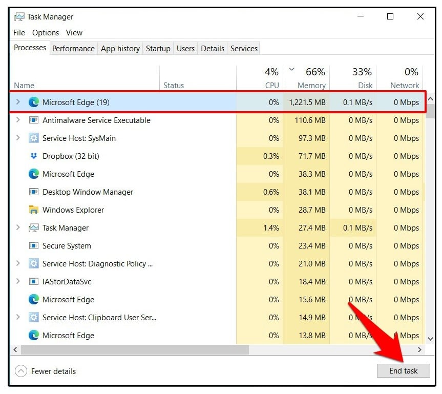Restart Microsoft Edge or PC