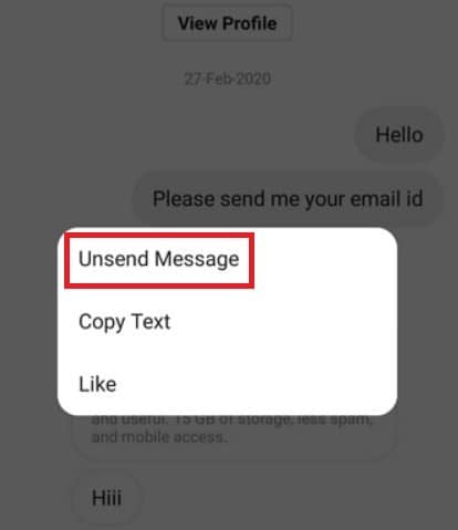 Sender Un-send Messages on Instagram