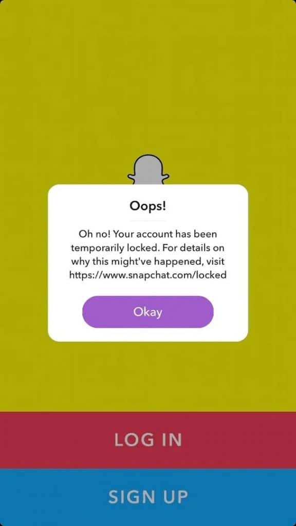 Snapchat locked