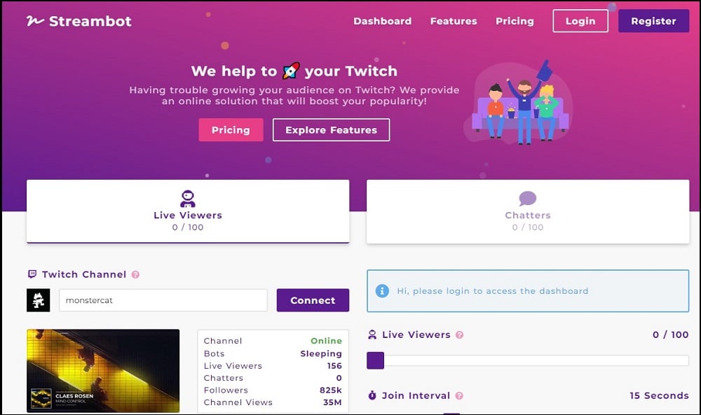 Streambot for twitch Overview