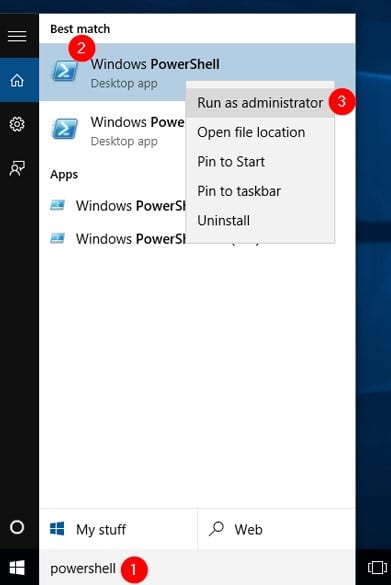 Windows PowerShell and Run