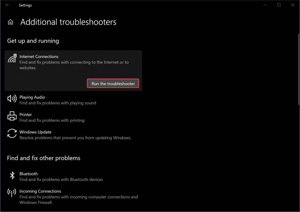 Windows Store Apps troubleshooters