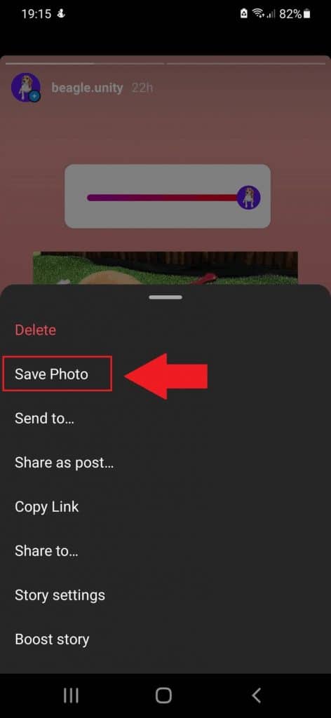 select Save Photo