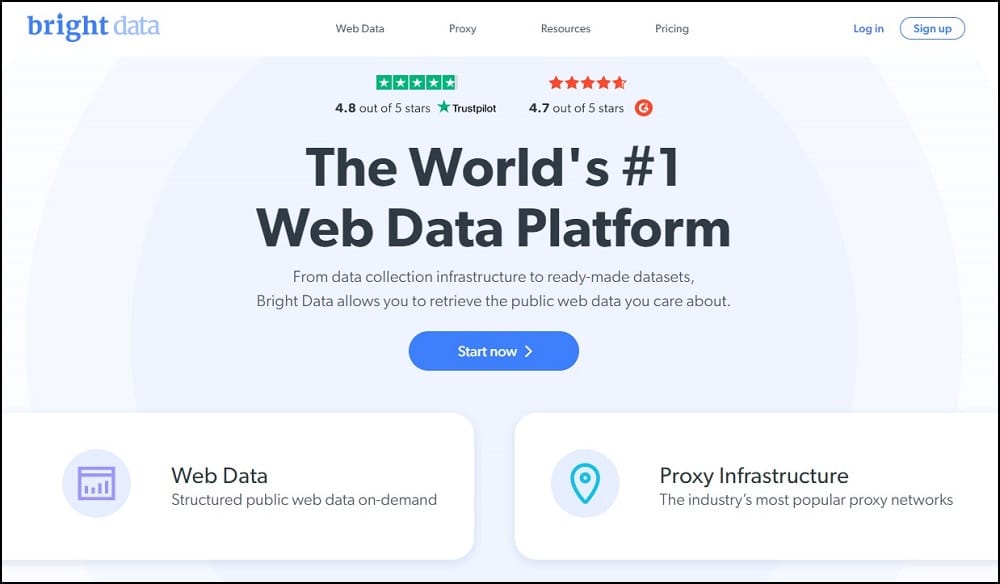 Bright Data Homepage Review
