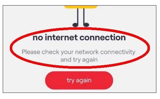 Check your internet connection