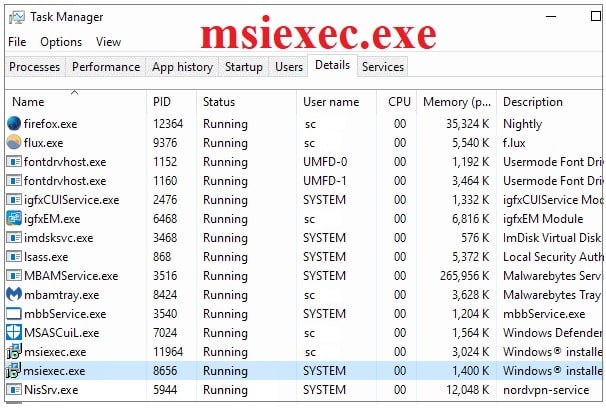 Msiexec exe file