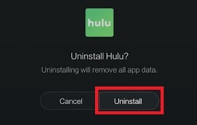 Reinstall the Hulu app