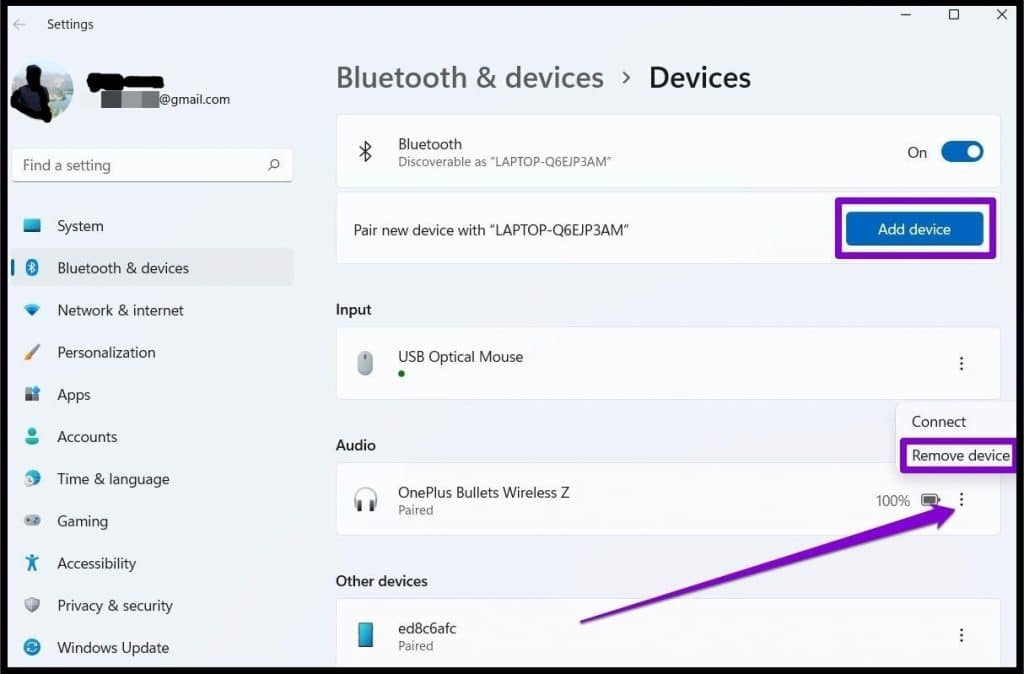 Uninstalling apps that interfere with the Bluetooth connection