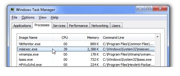 msiexec exe file Location