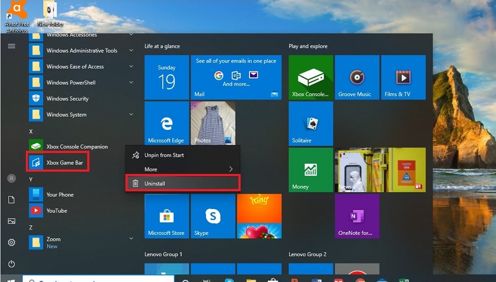 Click on the Windows Start icon