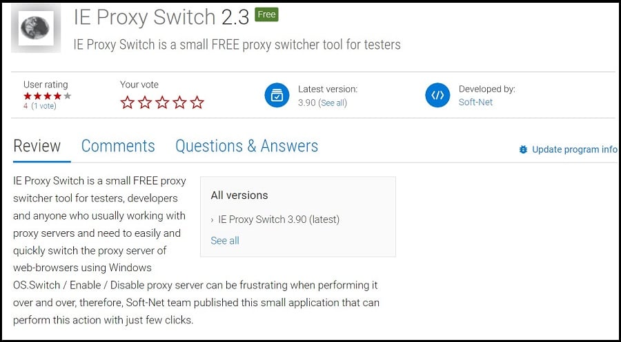 IE Proxy Switch