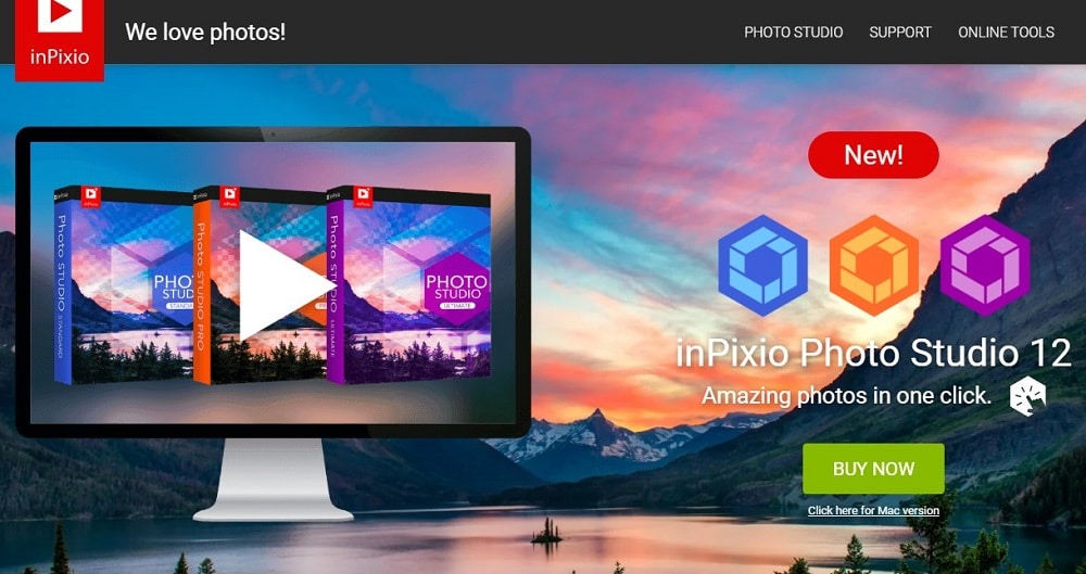 InPixio Homepage
