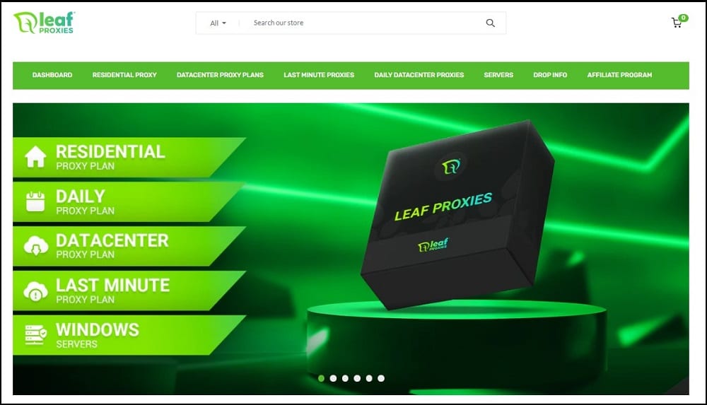 LeafProxies Homepage