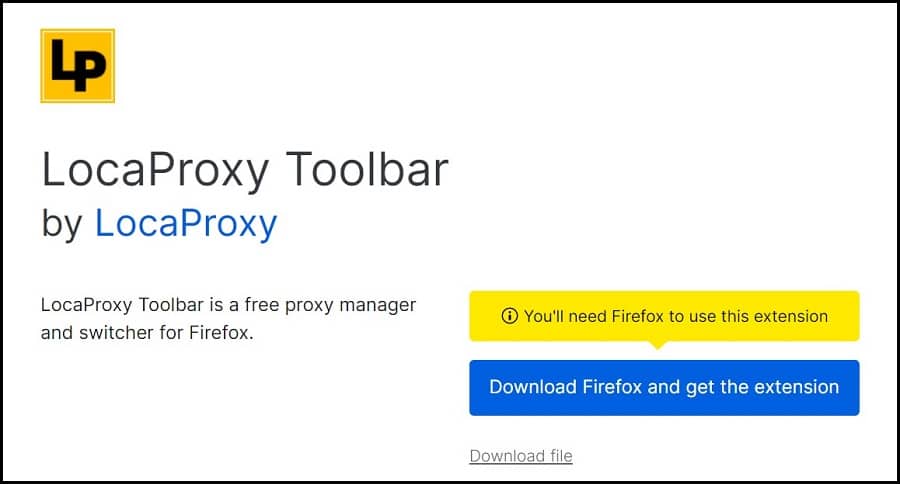 LocaProxy Toolbar