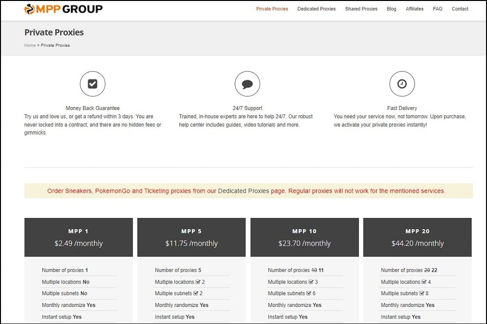 Myprivateproxy for Private Proxies