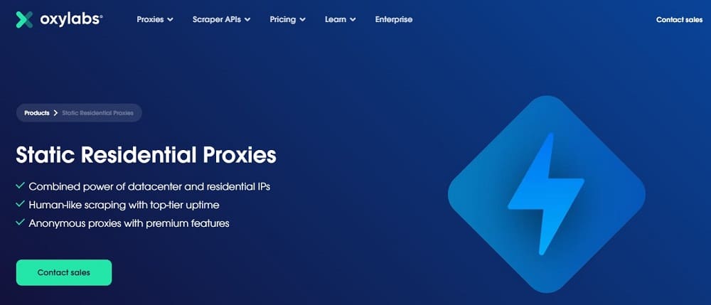 Oxylabs Static Residential IP Proxies
