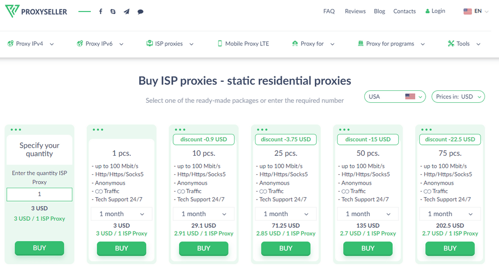 Proxy-Seller Fast ISP Proxies