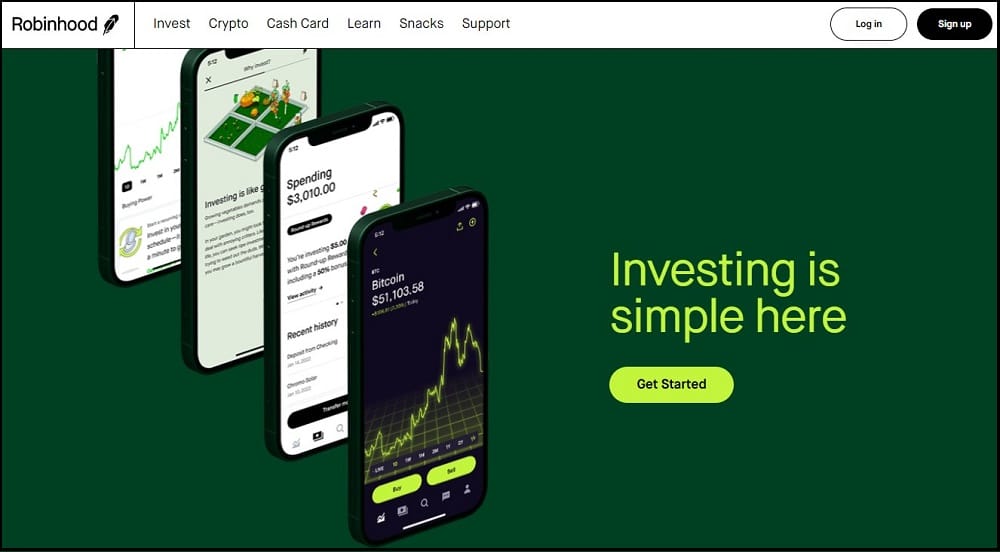 Robinhood Homepage