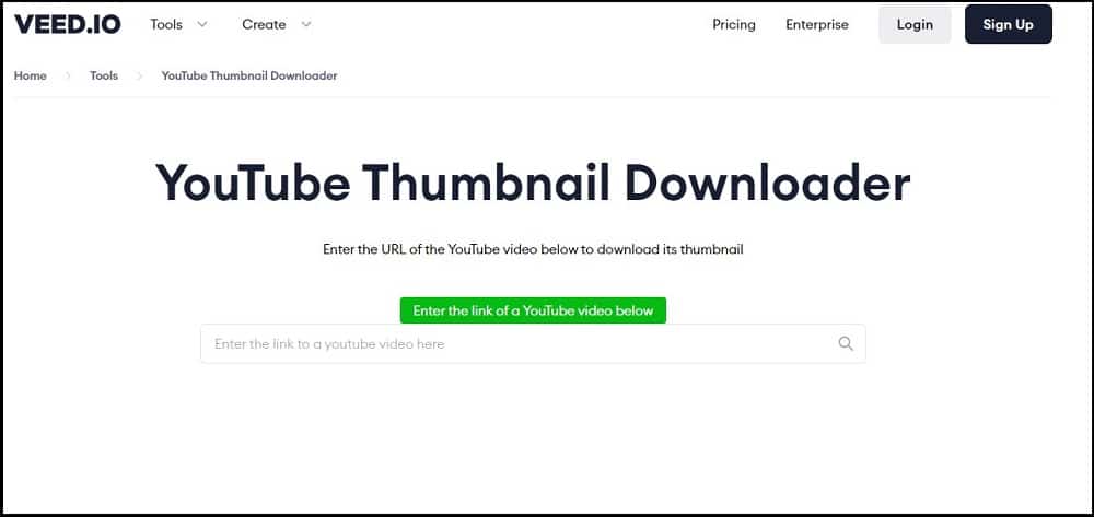 VEED IO YouTube Thumbnail downloader