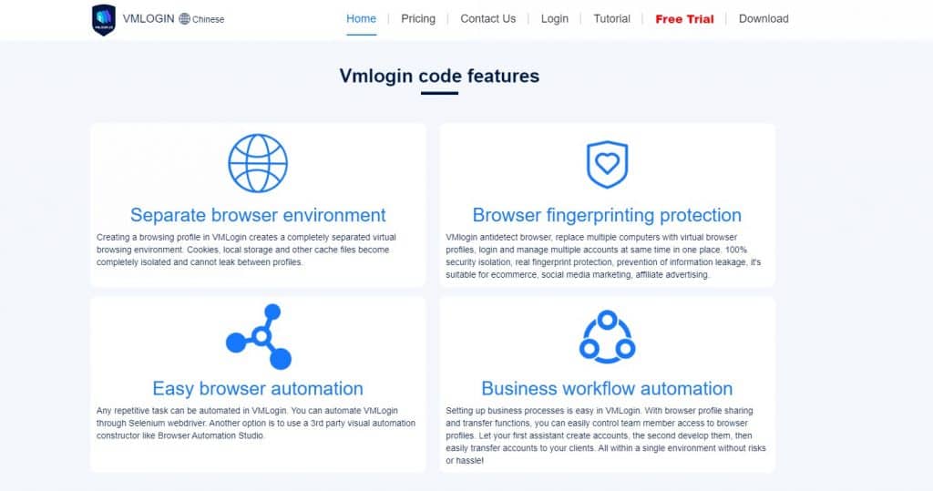 VMLogin FEATURES