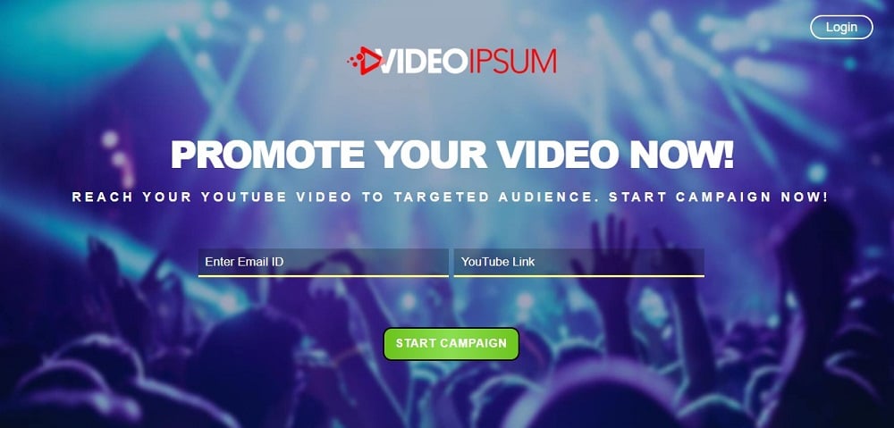 VideoIpsum Homepage