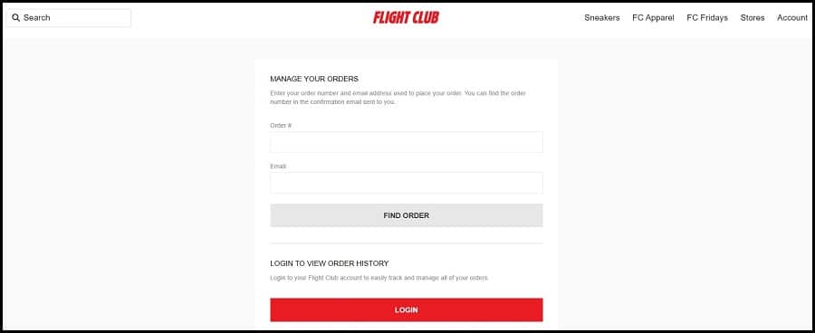 Flight Club order tracking