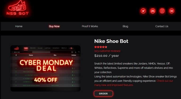 nike shoe bot coupon