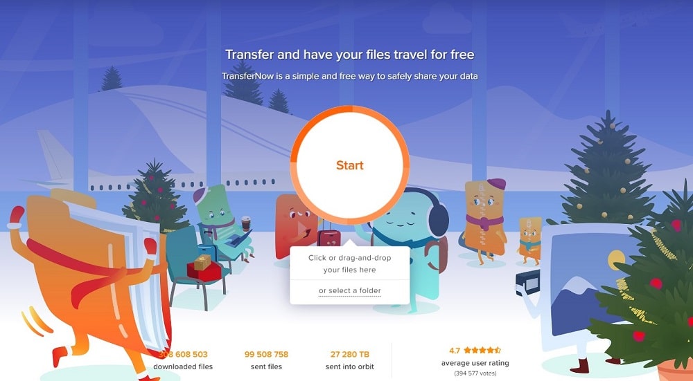 TransferNow Homepage