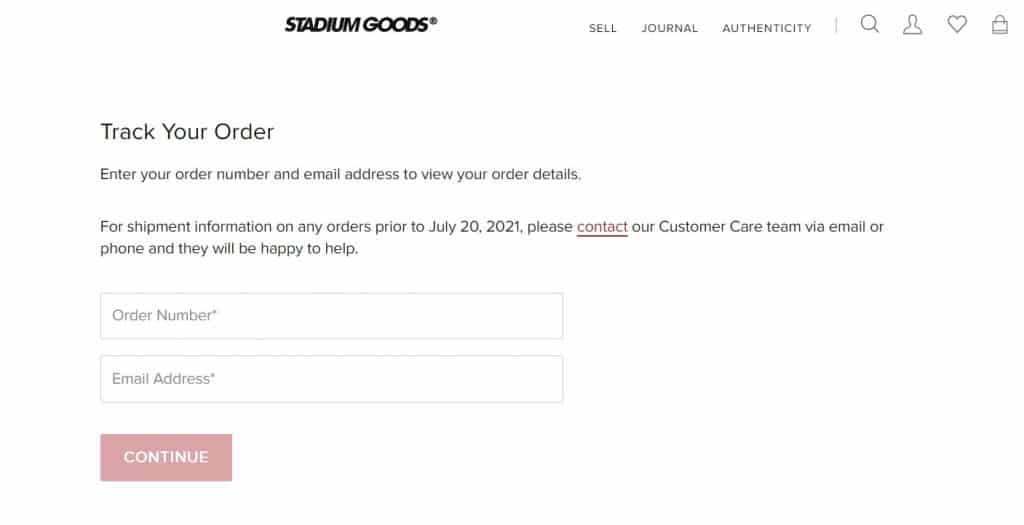 stadium goods cancel the order