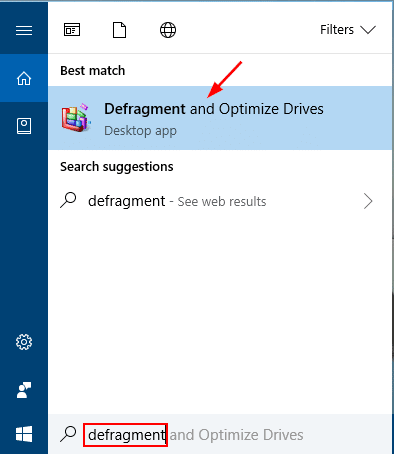 Defragment and Optimize Drives app