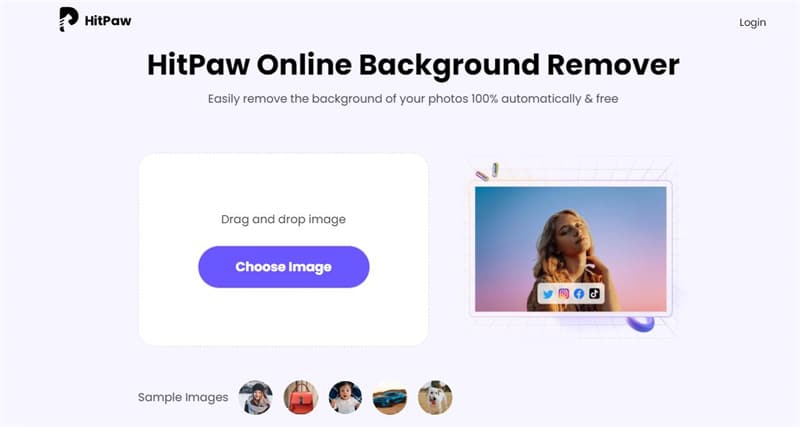 Go to HitPaw Online Background remover page