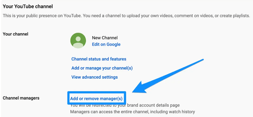 Add or manage your channel