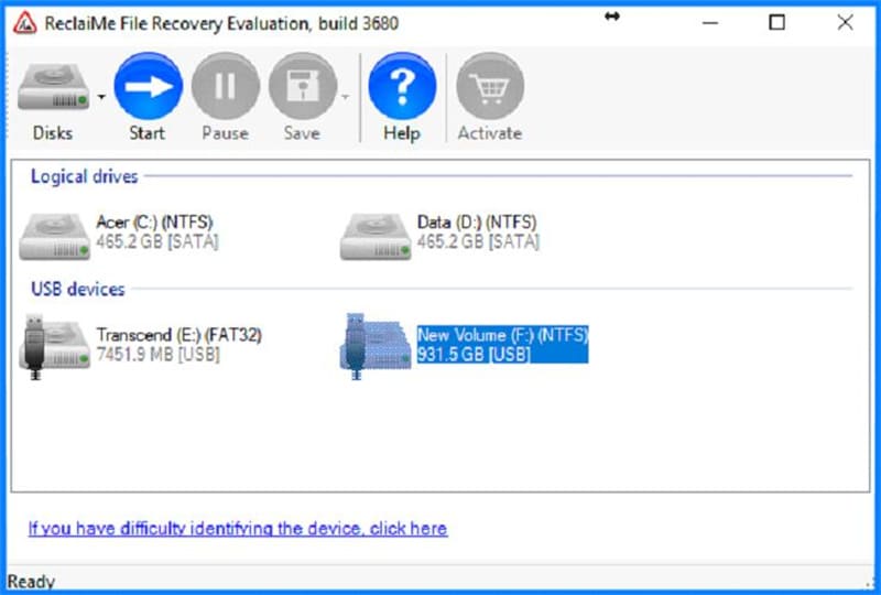 USB devices section