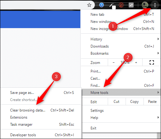 Clear Cached data and restore