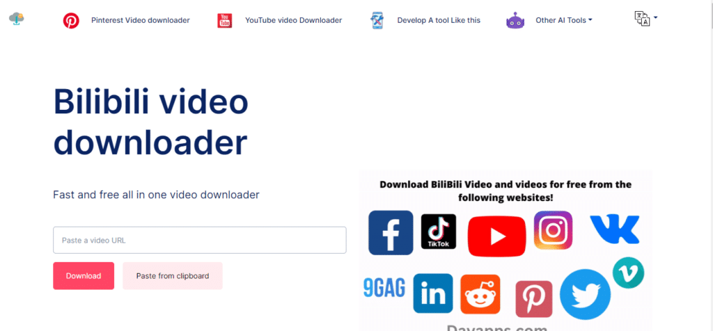 Streamable video downloader - Davapps