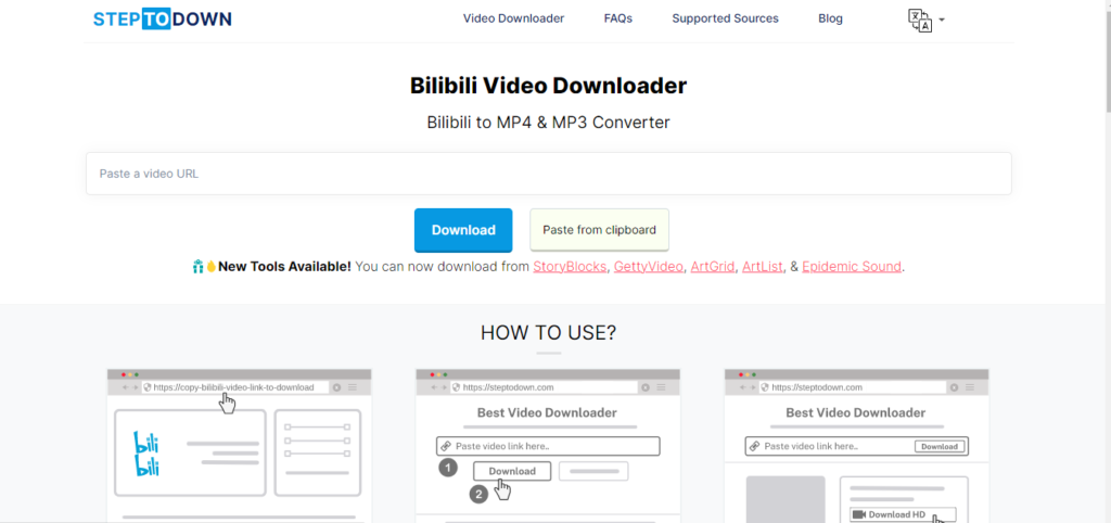 StepToDown Bilibili video downloader