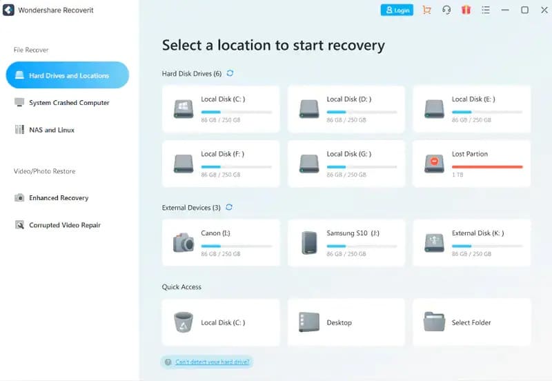 drives and devices to recover data