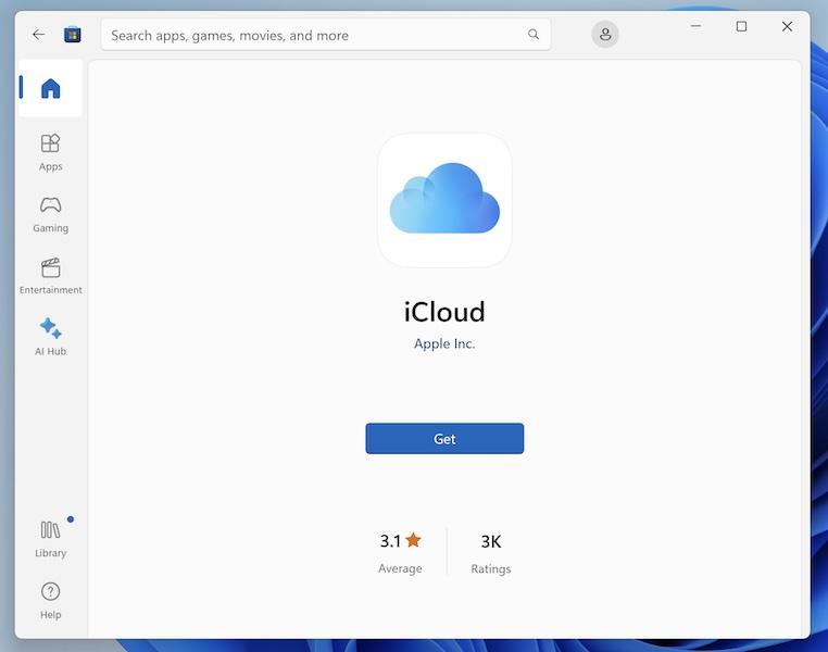 Download iCloud for Windows from the Microsoft Store