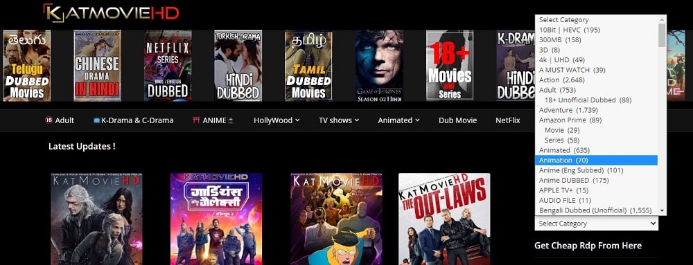 Katmoviehd proxy Categories pages