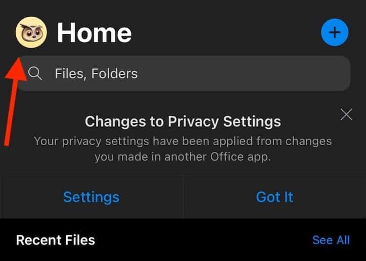 Tap your profile image and go to Settings