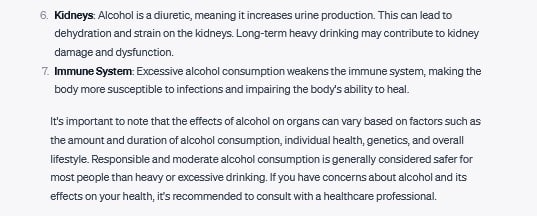 Informed decision about its usage