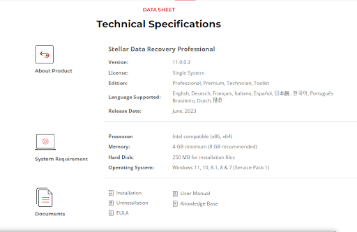 Key Specifications of Your Device