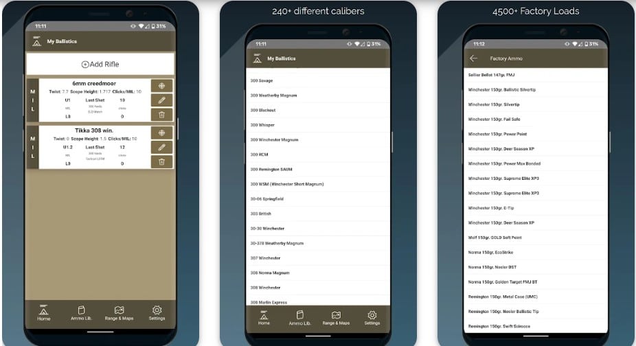 My Ballistics Apps From Play Store