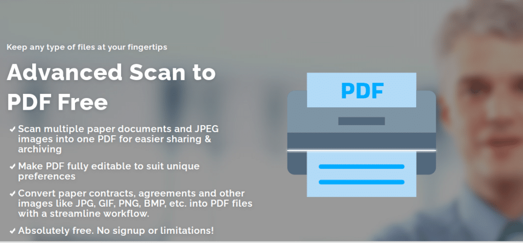 advanced scan to pdf free