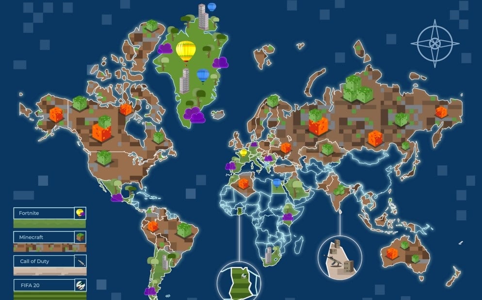 Countries is Minecraft Mostly Played in
