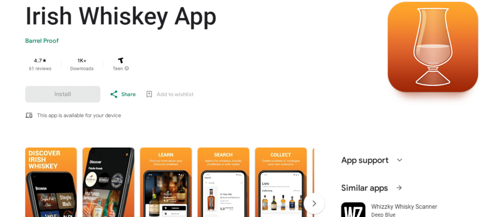 Irish Whiskey App