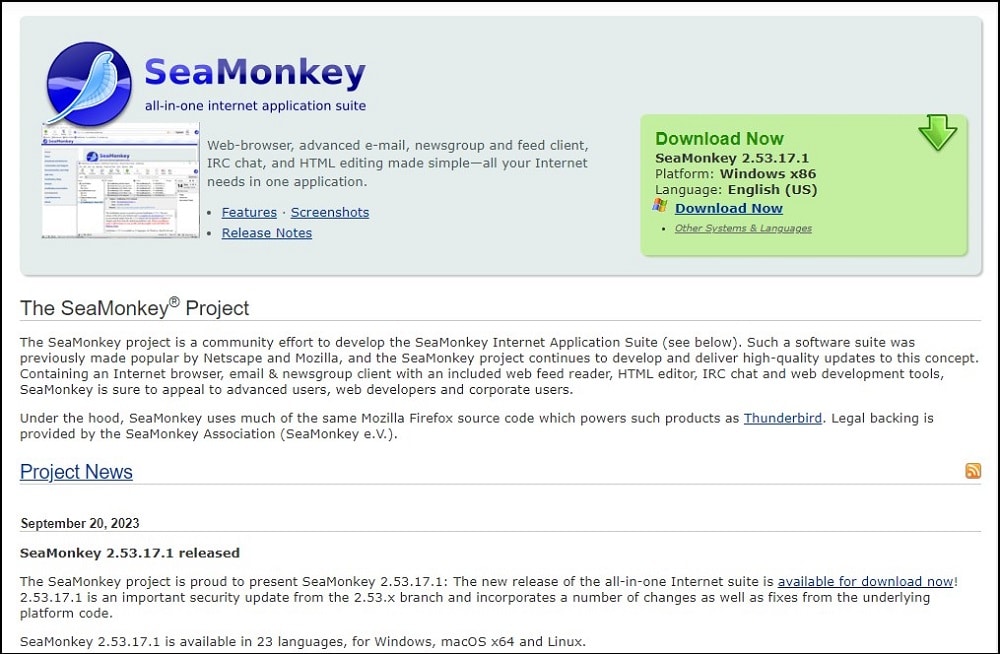 SeaMonkey Overview