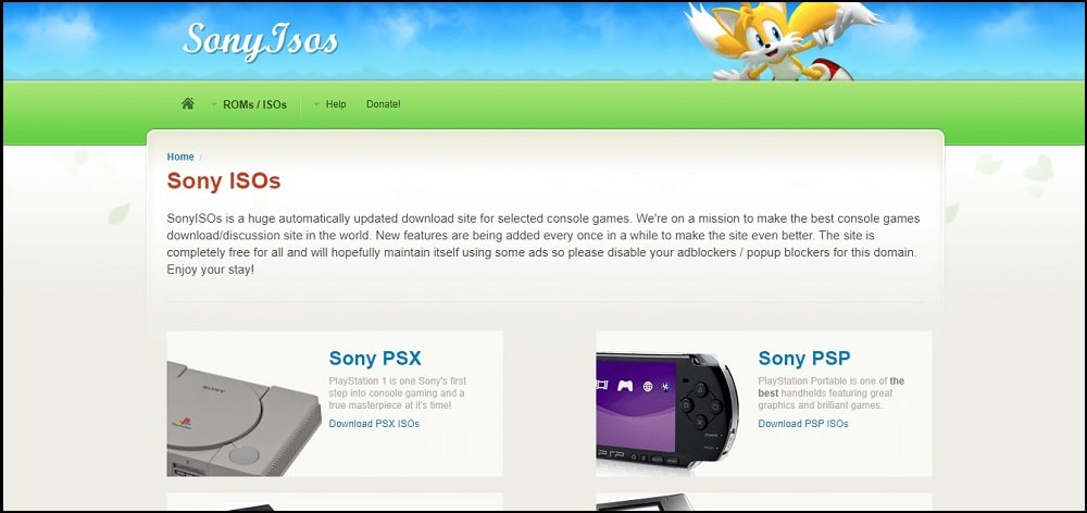 Sony ISOs Overview