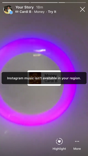 What Does Instagram Music Is Not Available In My Region Mean