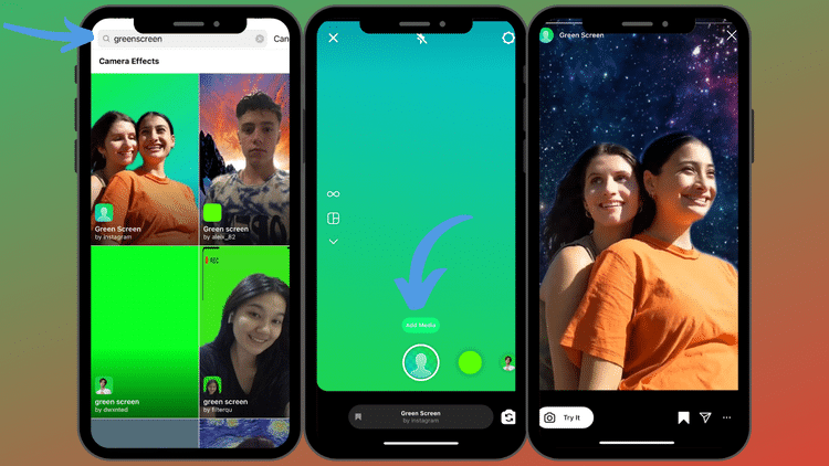 Add video background to your Instagram story using green screen